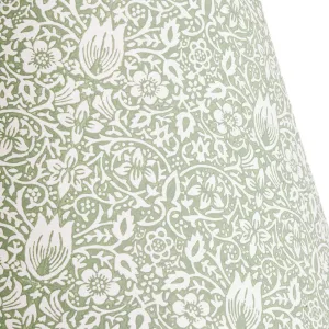 16cm empire shade in leafy arbour Borage block printed card by Morris & Co.
