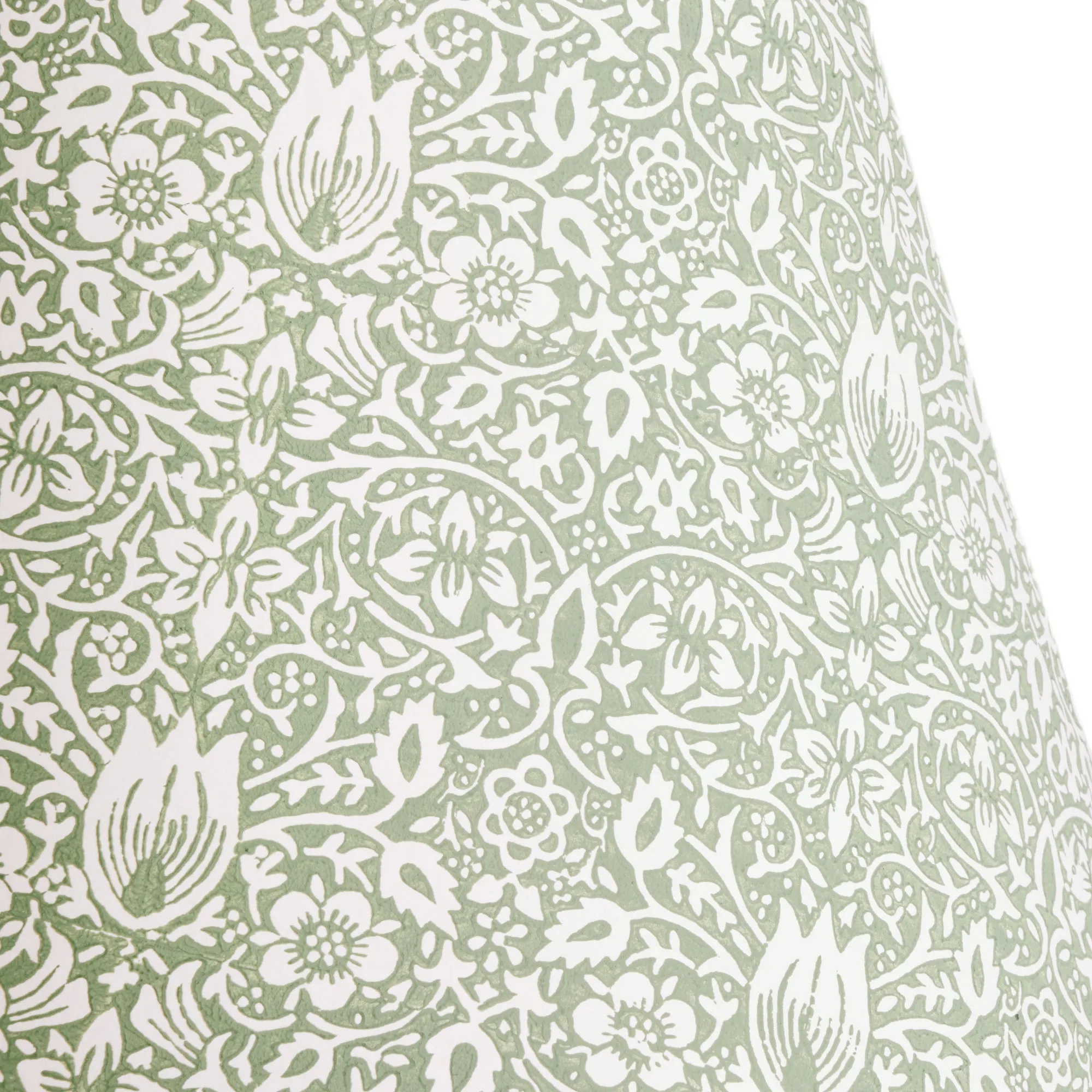 16cm empire shade in leafy arbour Borage block printed card by Morris & Co.