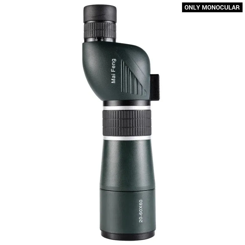 20-60x60 Zoom Monoculars Watching Telescope Binoculars Long Range with Clip