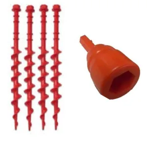 5 Piece - Screw Peg Large And Hex Drill Adaptor