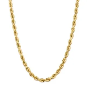 7.00mm Gold Rope Chain Necklace