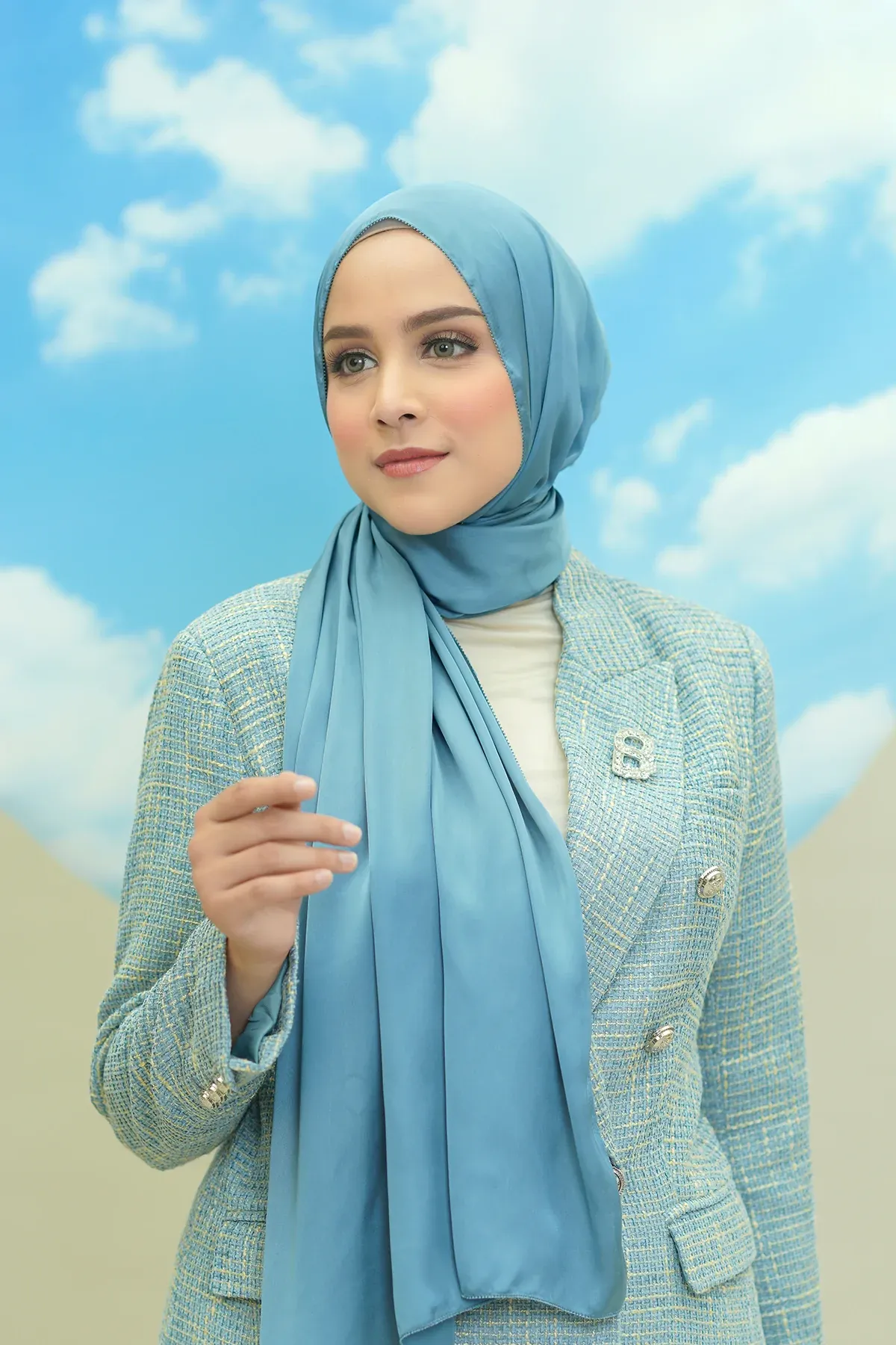 Alma Shawl 3.0 - Ashley Blue