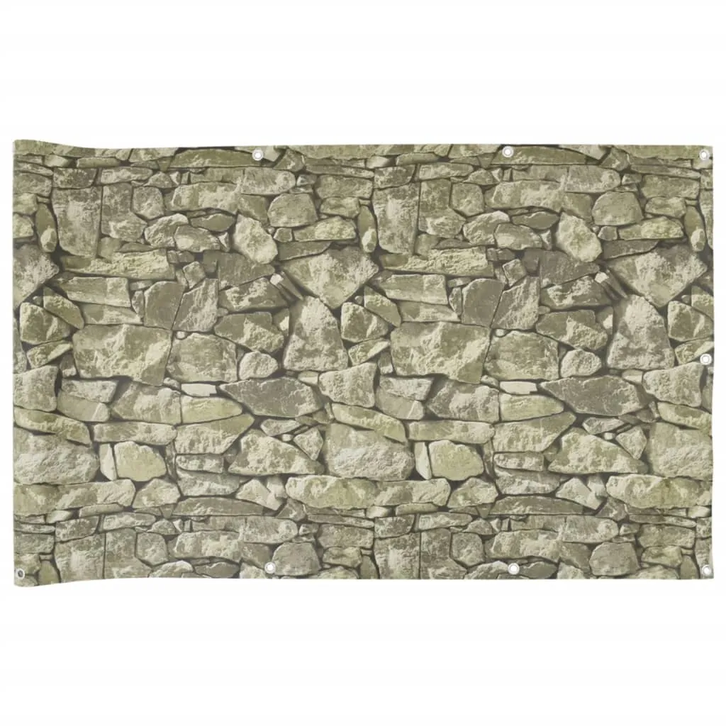 Balcony Privacy Screen Stone Look 800x120 cm PVC