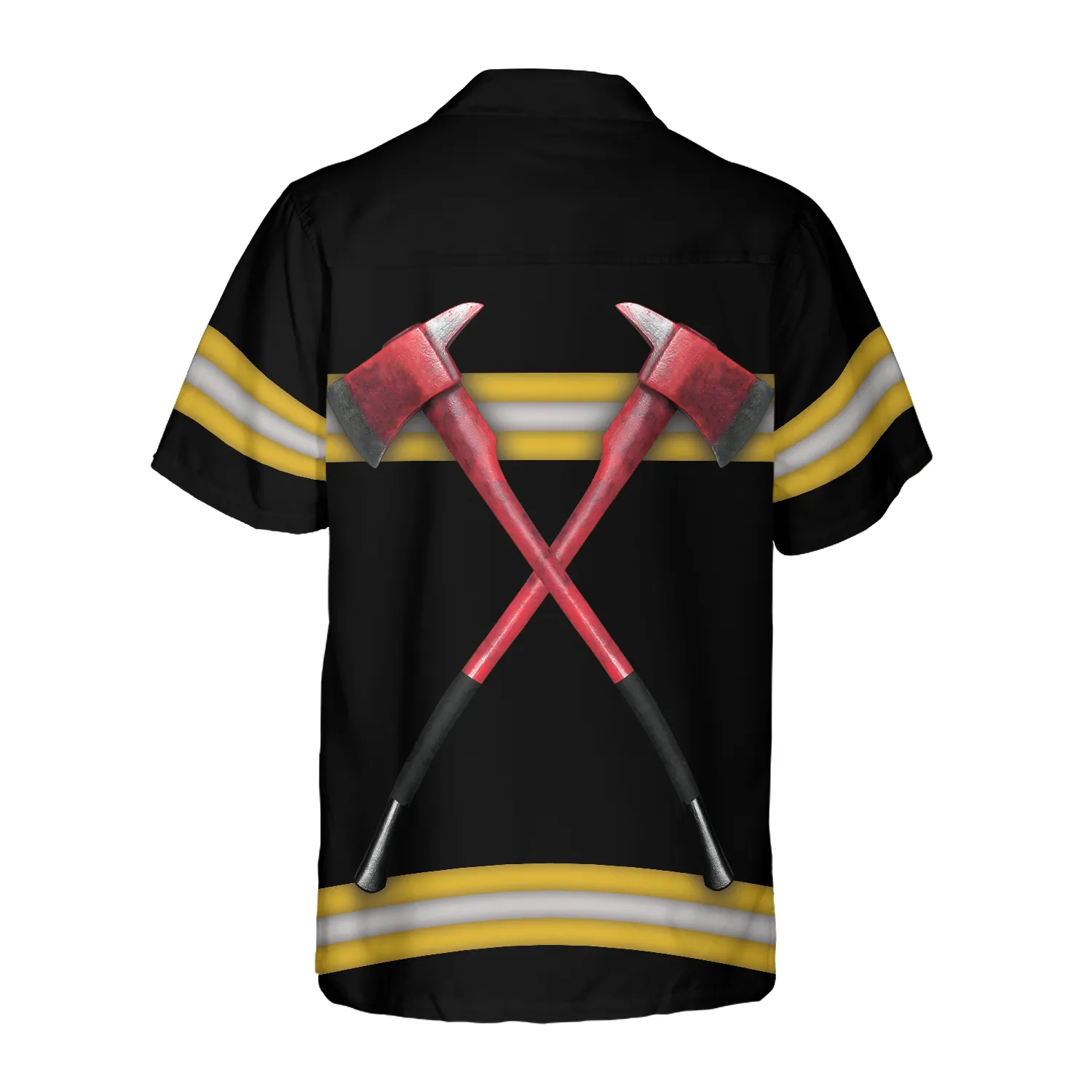 Courage And Honor Fire Dept Badge Firefighter Hawaiian Shirt, Uniform And Cross Axes Firefighter Shirt For Men