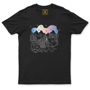 Drifit Shirt: Camping Aurora