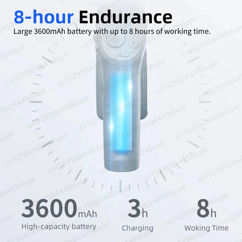 Foldable Gimbal Stabilizer with Fill Light for Smartphone 3-Axis Anti Shake Handheld Tripod for iPhone Android Vlog