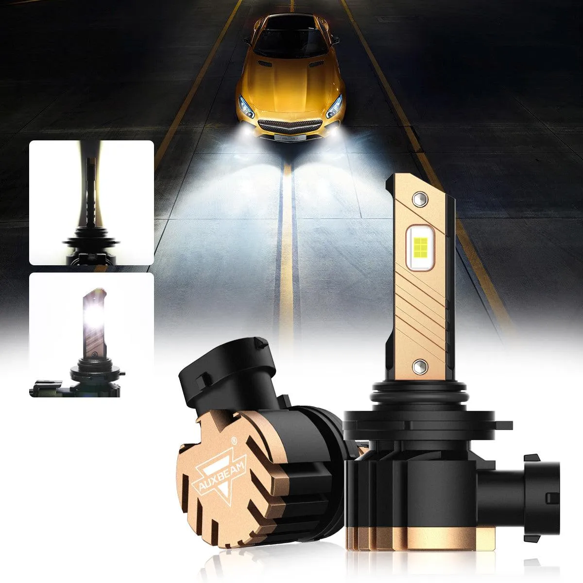 For 2015  Ram 1500 (without projector-type headlights) 9005 H11 LED Headlight Bulbs Bundle