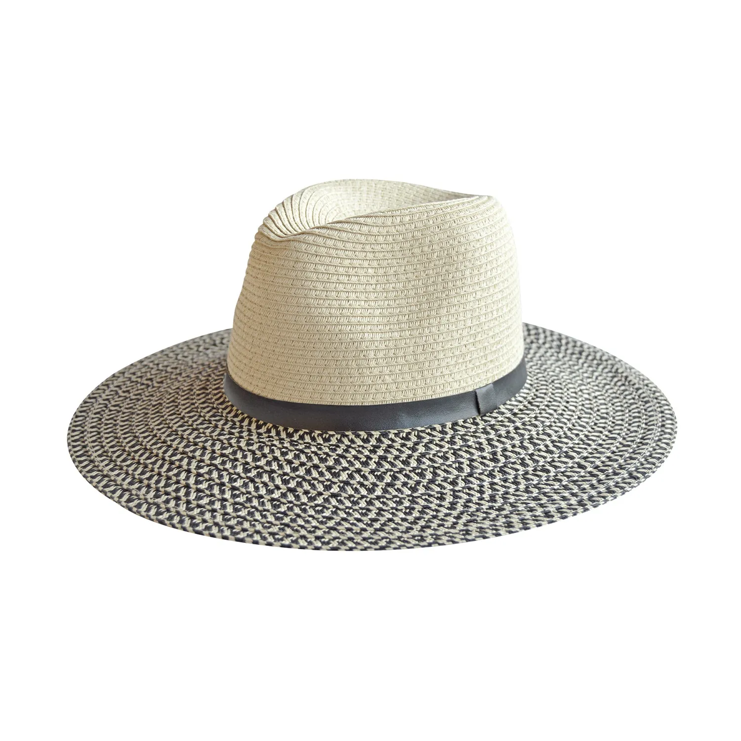 Gemma Fedora Sun Hat Ivory/Black