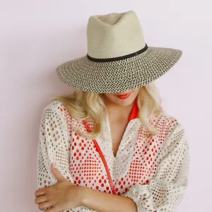 Gemma Fedora Sun Hat Ivory/Black