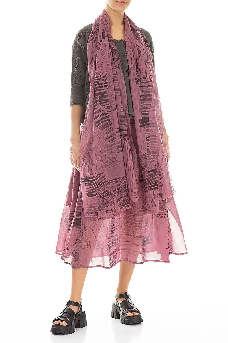 Mauve Taupe Serenity Cotton Scarf