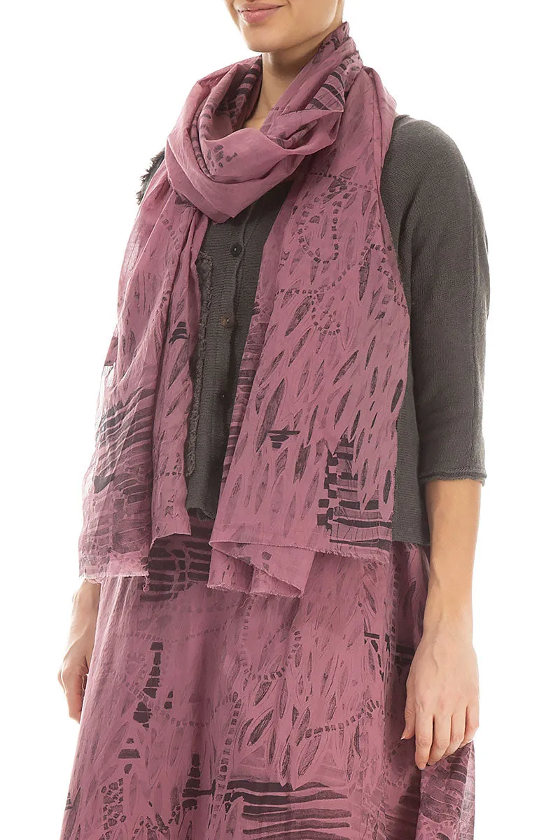 Mauve Taupe Serenity Cotton Scarf