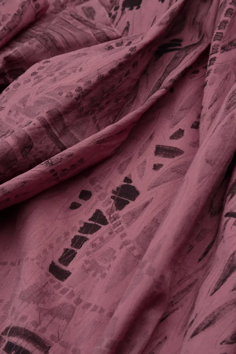 Mauve Taupe Serenity Cotton Scarf