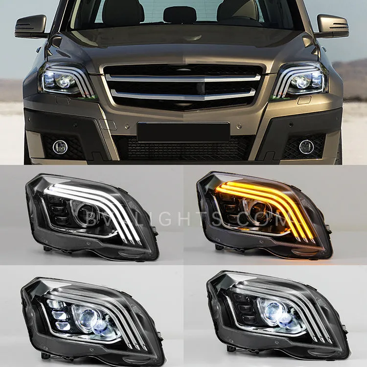 Mercedes-Benz GLK 2008-2012 Modified headlight assembly  Upgrade  LED headlights  led lens Daytime running light