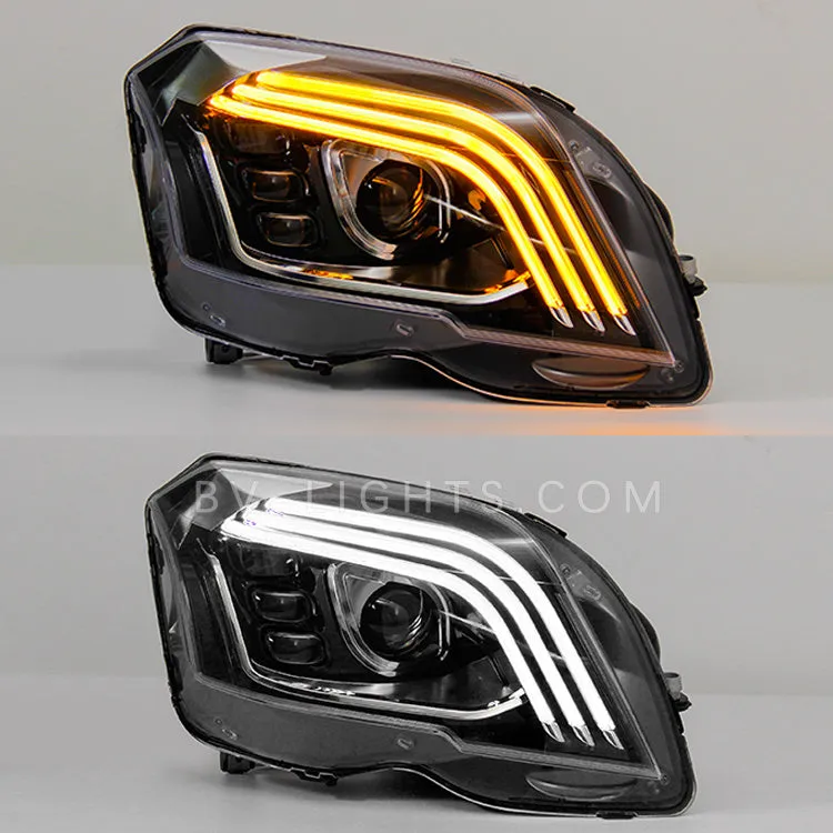 Mercedes-Benz GLK 2008-2012 Modified headlight assembly  Upgrade  LED headlights  led lens Daytime running light