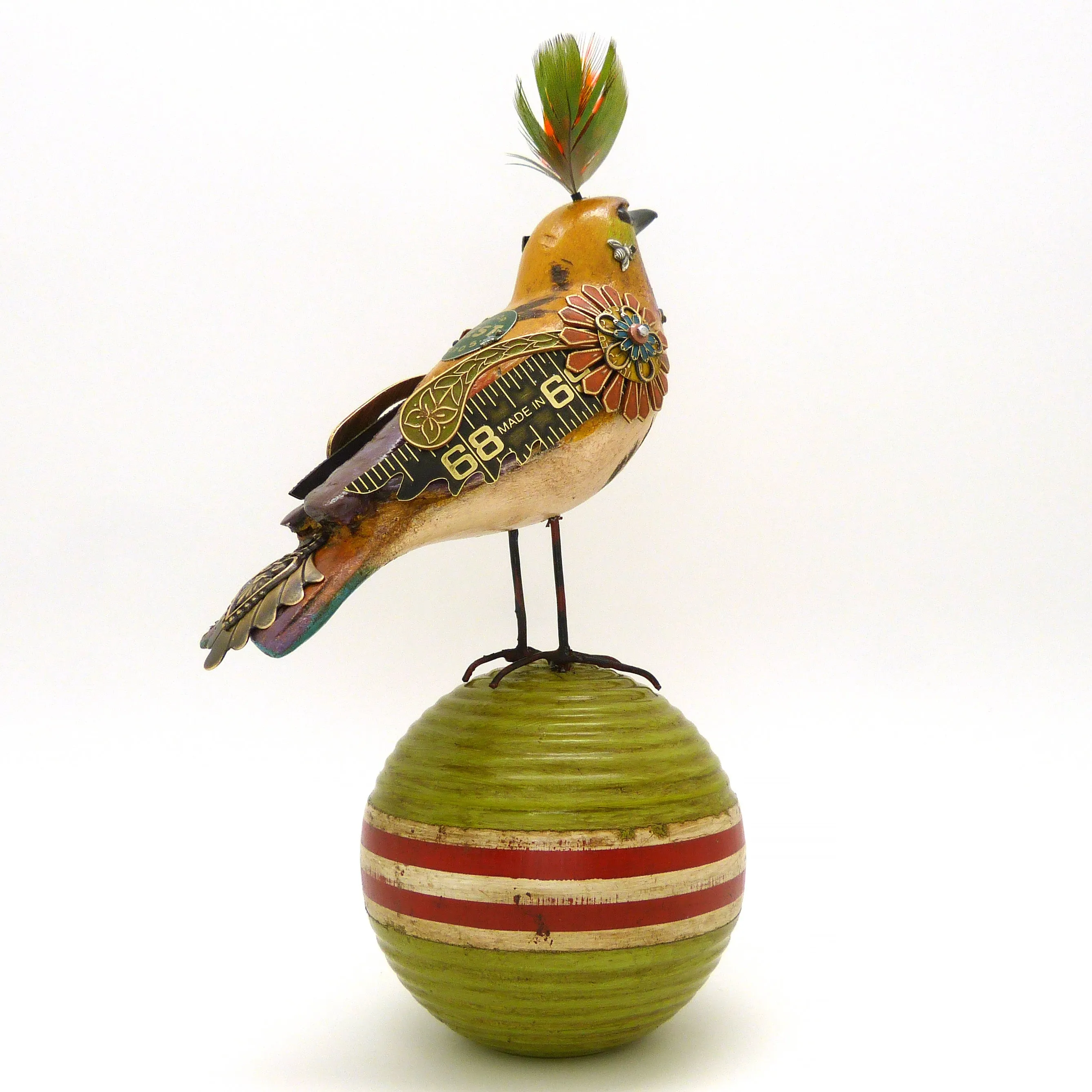 Mullanium Bird Croquet Ball Artists Jim Tori Mullan Steampunk Handmade B800