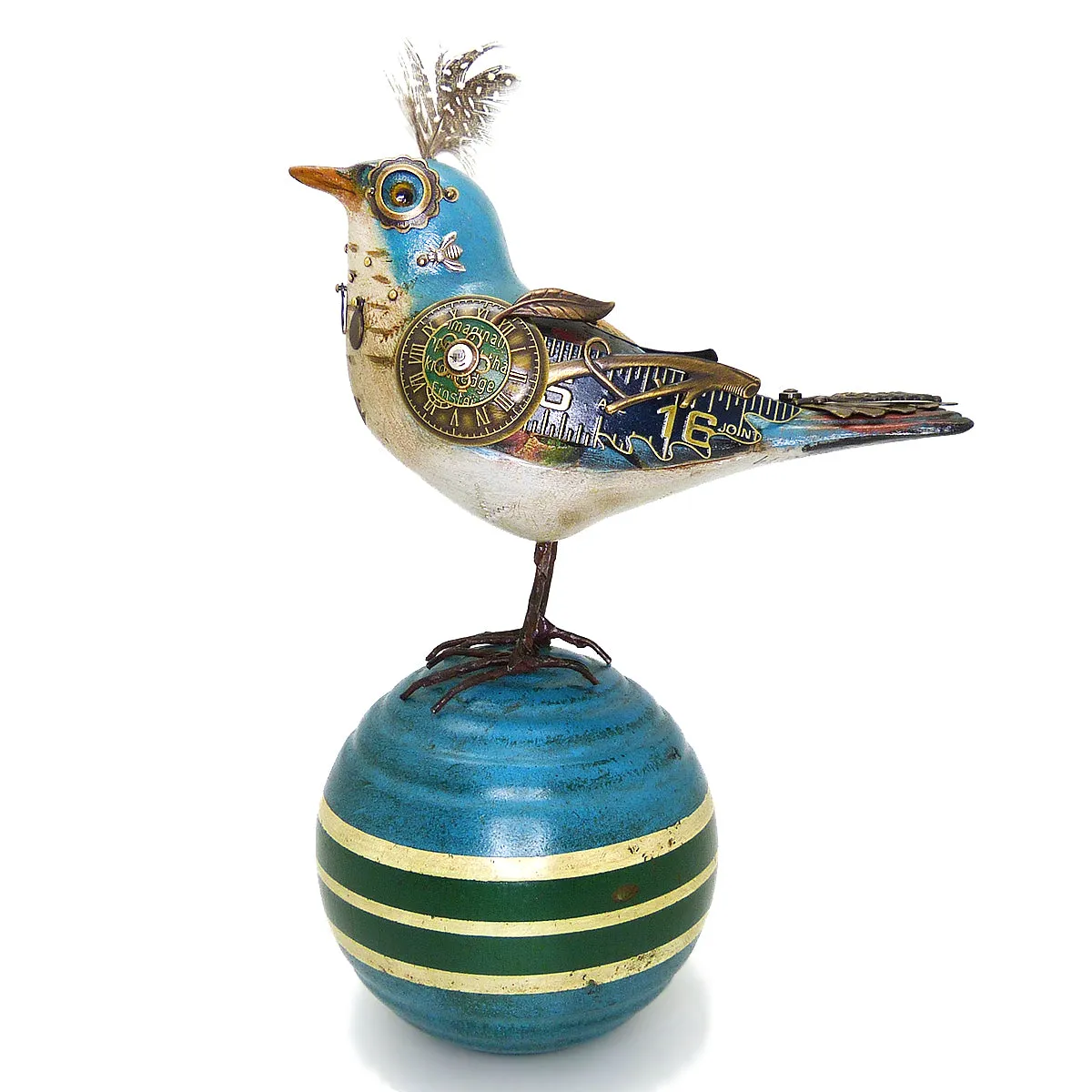 Mullanium Bird Croquet Ball Artists Jim Tori Mullan Steampunk Handmade B800