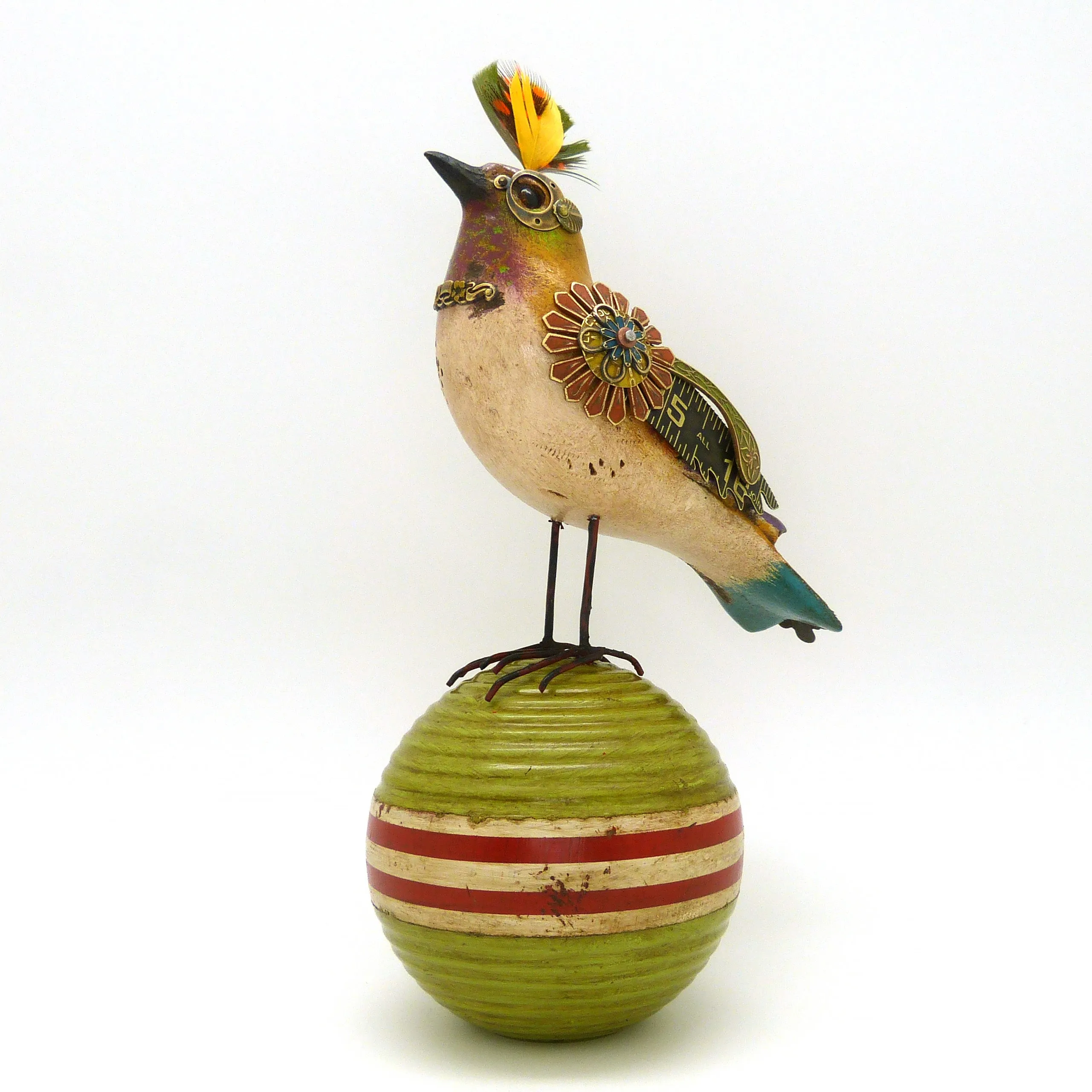 Mullanium Bird Croquet Ball Artists Jim Tori Mullan Steampunk Handmade B800