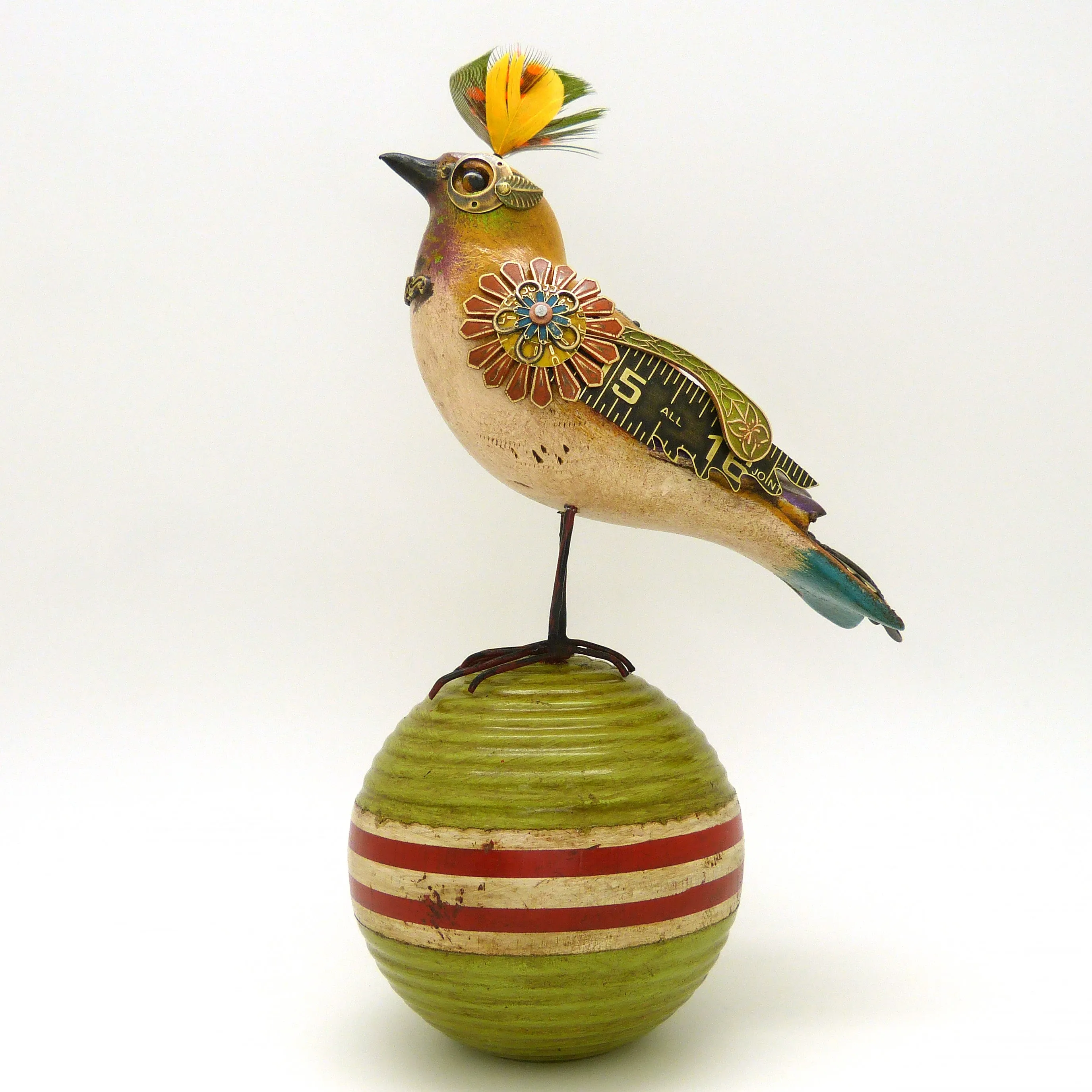 Mullanium Bird Croquet Ball Artists Jim Tori Mullan Steampunk Handmade B800