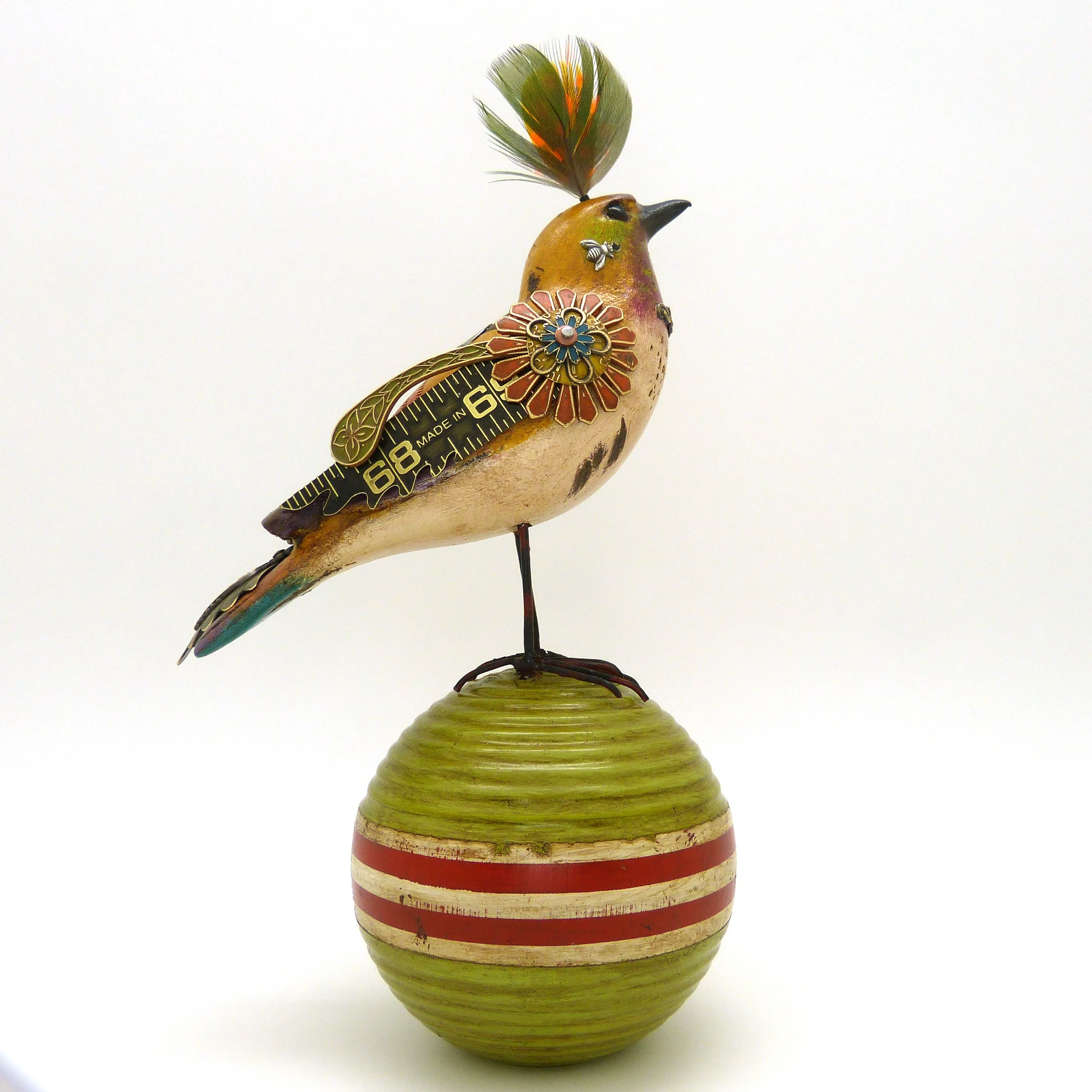 Mullanium Bird Croquet Ball Artists Jim Tori Mullan Steampunk Handmade B800