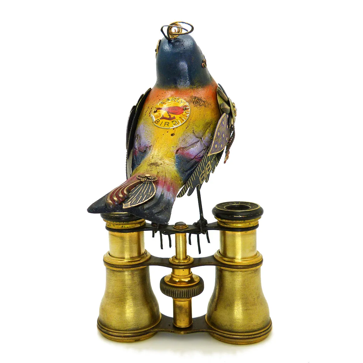Mullanium Silver Ear Mesia BirdX on Binoculars Artists Jim Tori Mullan Steampunk Handmade