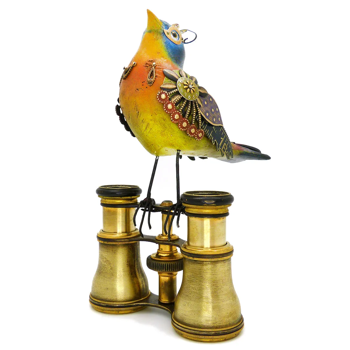 Mullanium Silver Ear Mesia BirdX on Binoculars Artists Jim Tori Mullan Steampunk Handmade