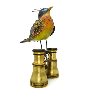 Mullanium Silver Ear Mesia BirdX on Binoculars Artists Jim Tori Mullan Steampunk Handmade