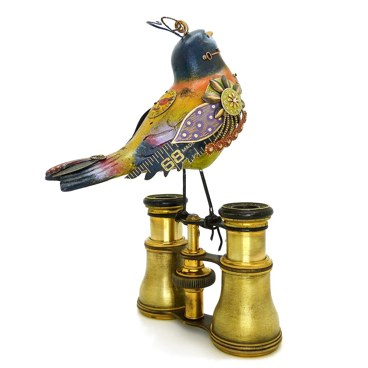 Mullanium Silver Ear Mesia BirdX on Binoculars Artists Jim Tori Mullan Steampunk Handmade