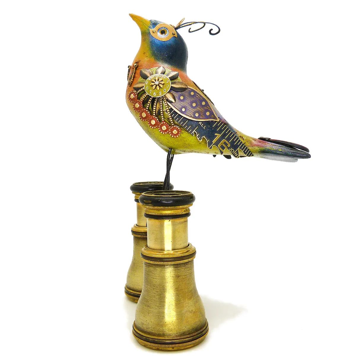 Mullanium Silver Ear Mesia BirdX on Binoculars Artists Jim Tori Mullan Steampunk Handmade
