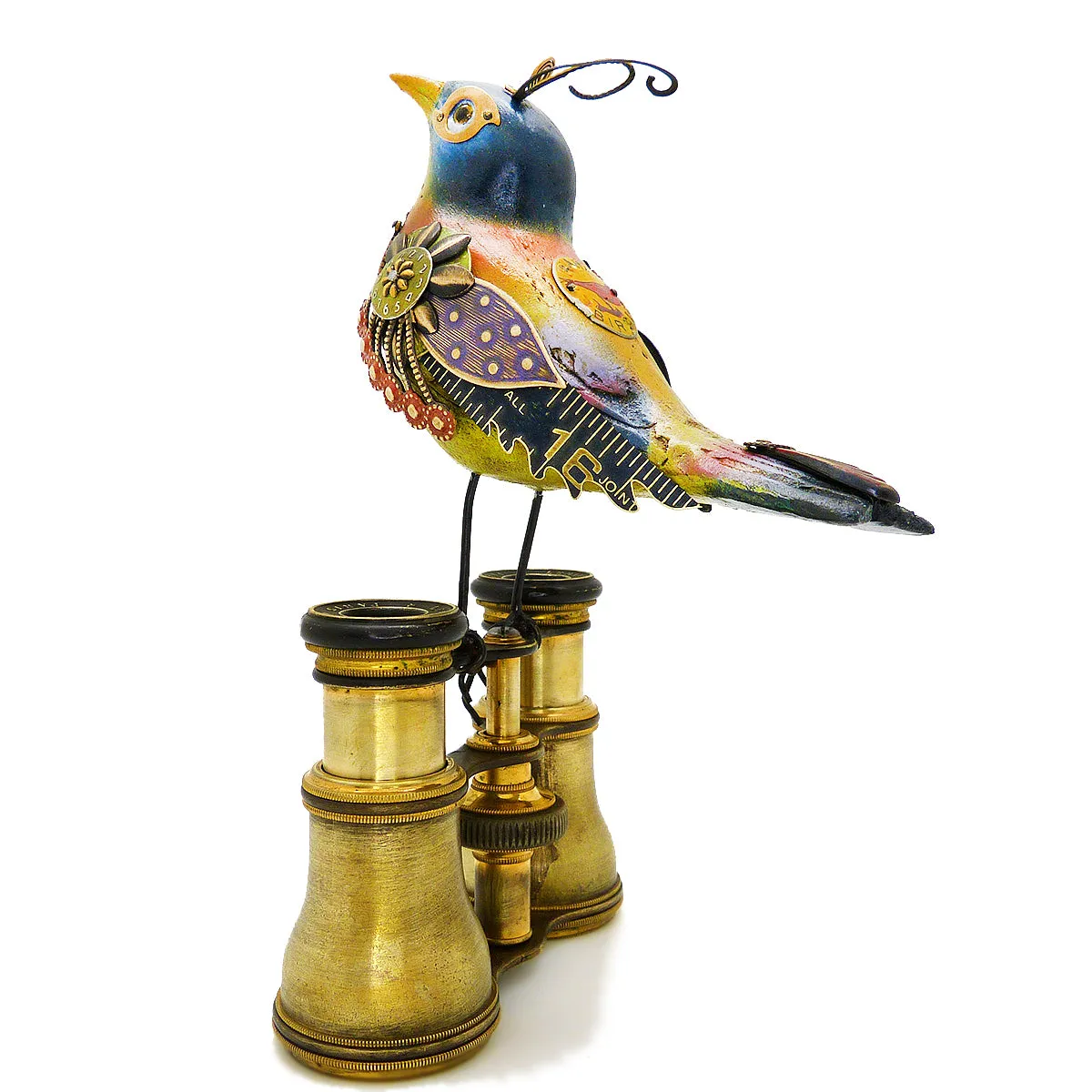 Mullanium Silver Ear Mesia BirdX on Binoculars Artists Jim Tori Mullan Steampunk Handmade