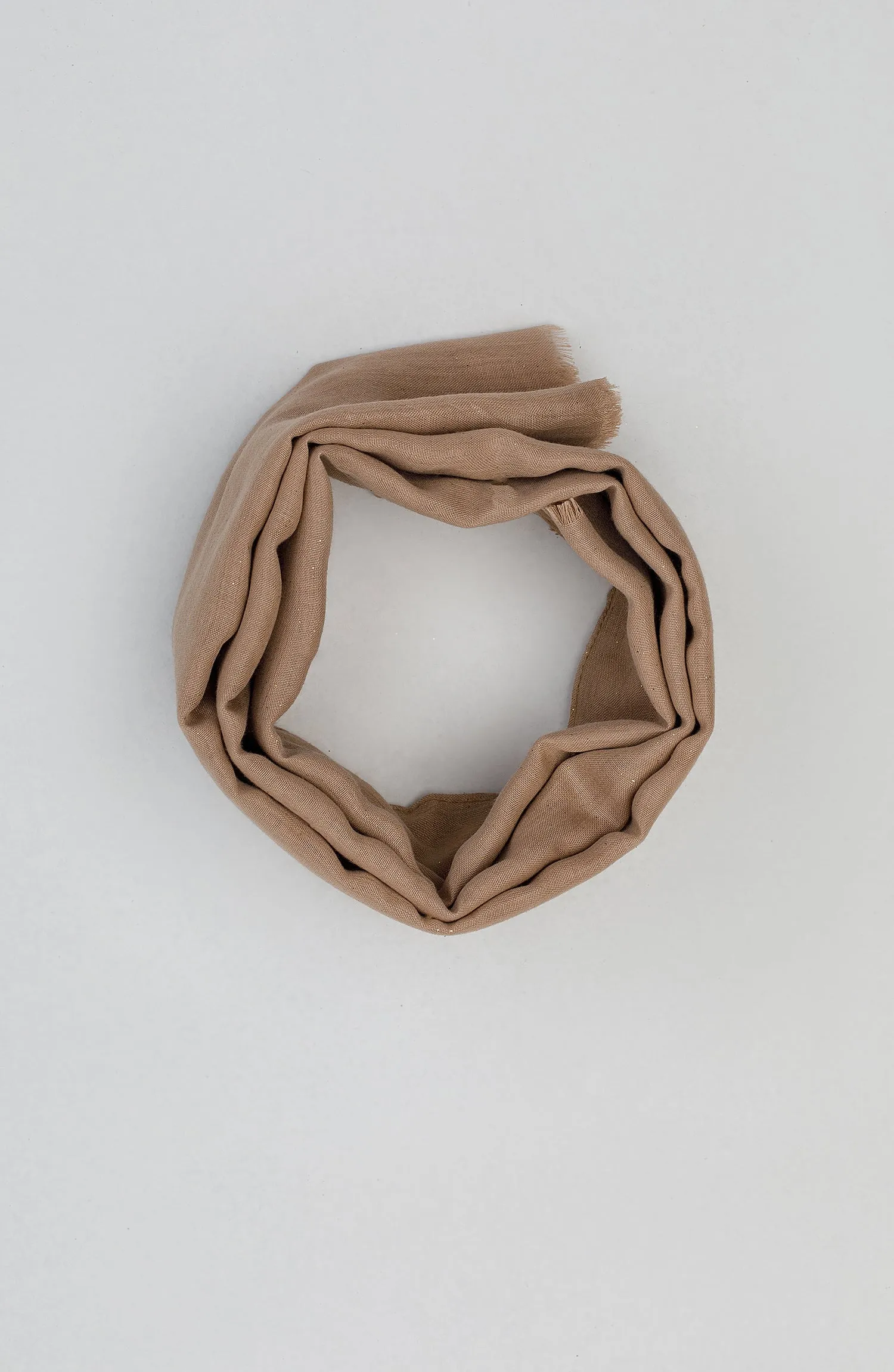 Stitched 1 Piece Dyed Cotton Scarf (WADC23W-1019)