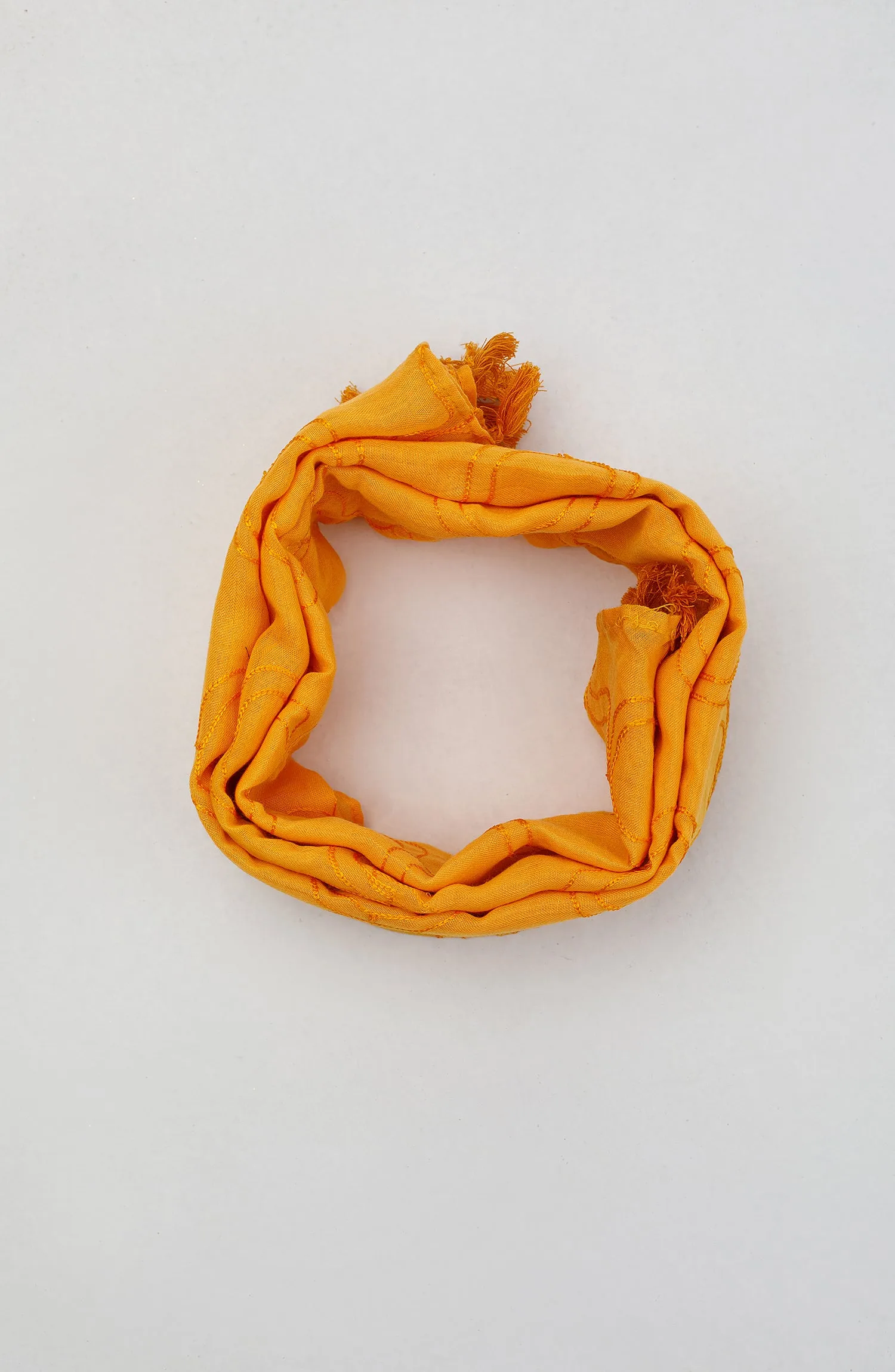 Stitched 1 Piece Dyed Cotton Scarf (WADC23W-1025)