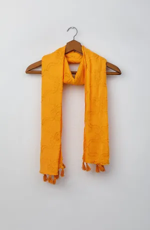 Stitched 1 Piece Dyed Cotton Scarf (WADC23W-1025)