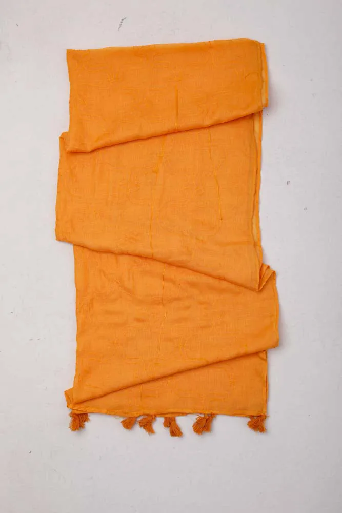 Stitched 1 Piece Dyed Cotton Scarf (WADC23W-1025)