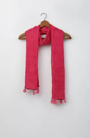 Stitched 1 Piece Dyed Cotton Scarf (WADC23W-1027)
