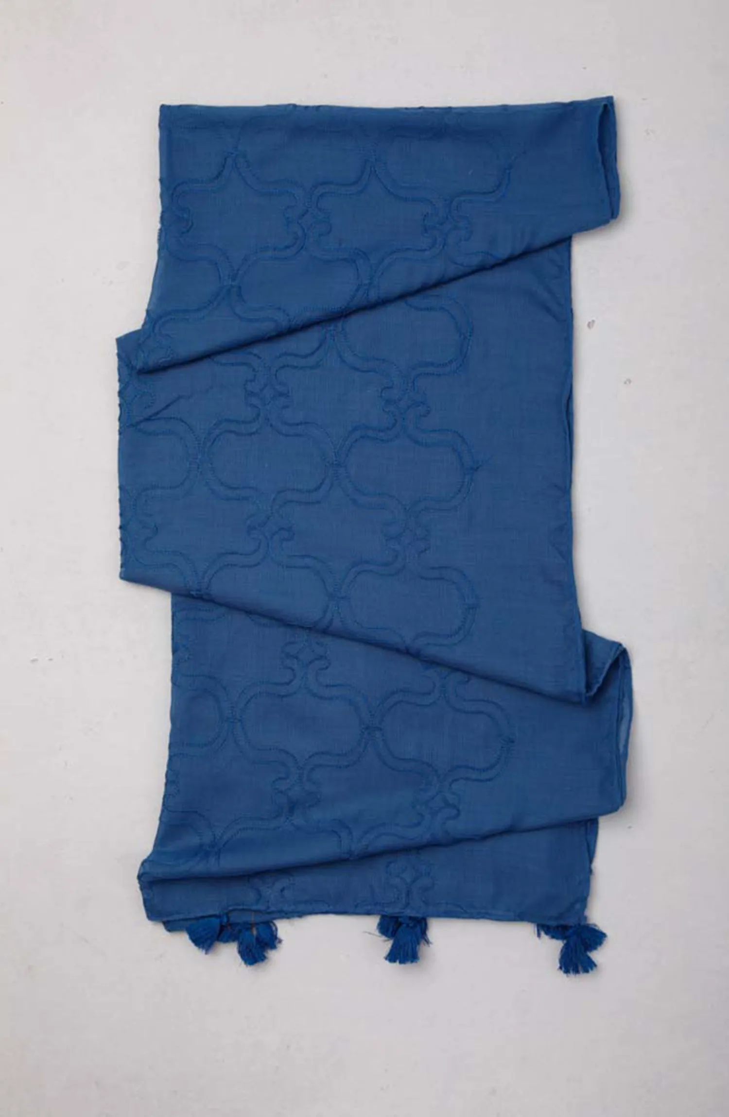 Stitched 1 Piece Dyed Cotton Scarf (WADC23W-1028)