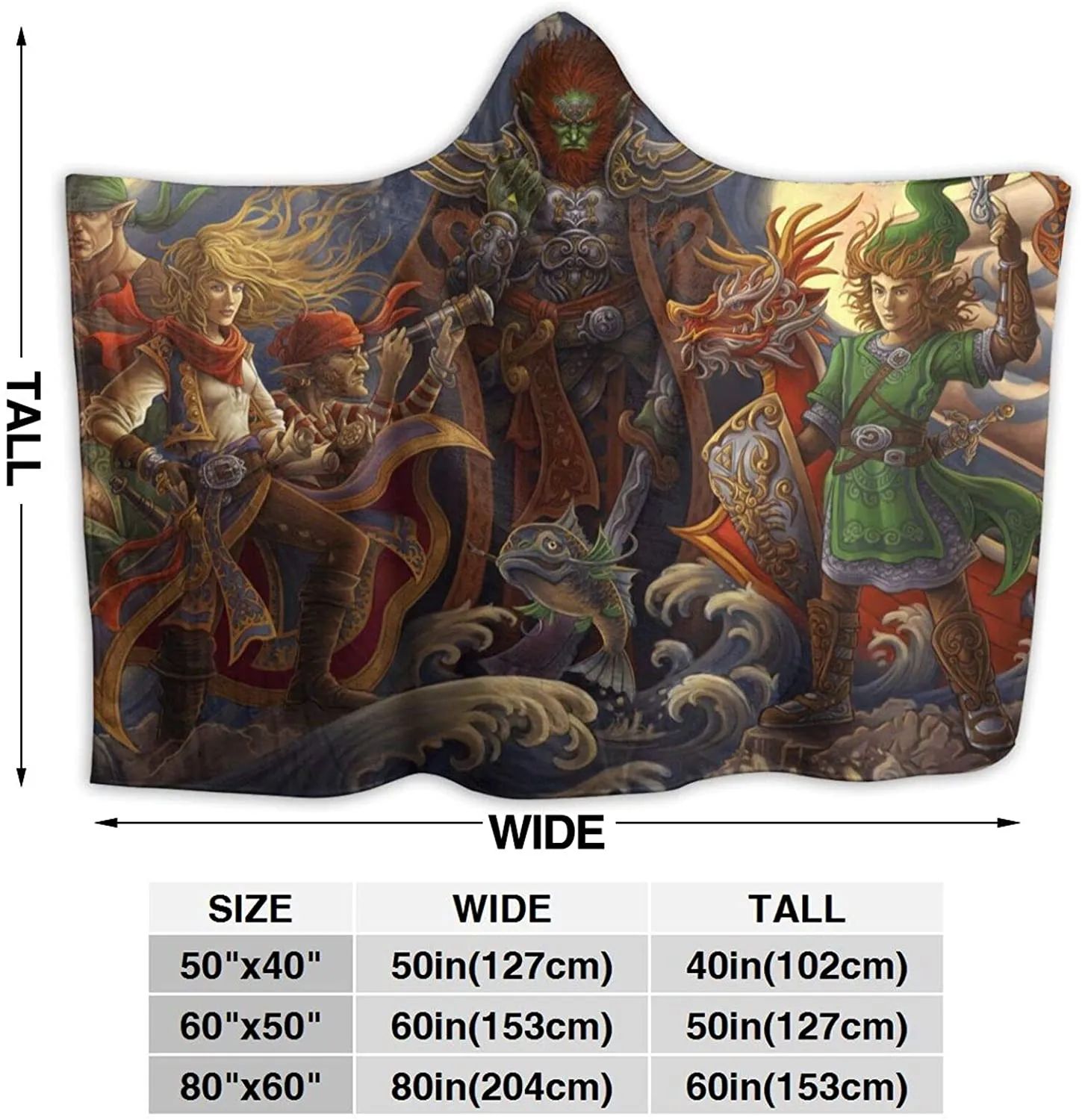 The Legend of Zelda Hooded Blankets - Anime Flannel Blankets