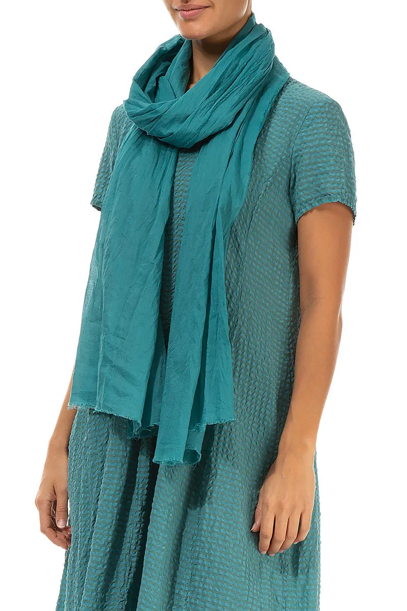 Turquoise Cotton Scarf